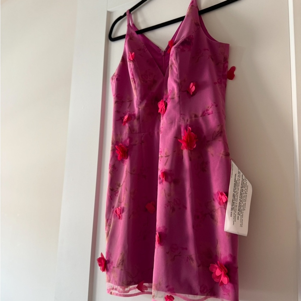 NWOT Dress the Population 3D Floral Dress